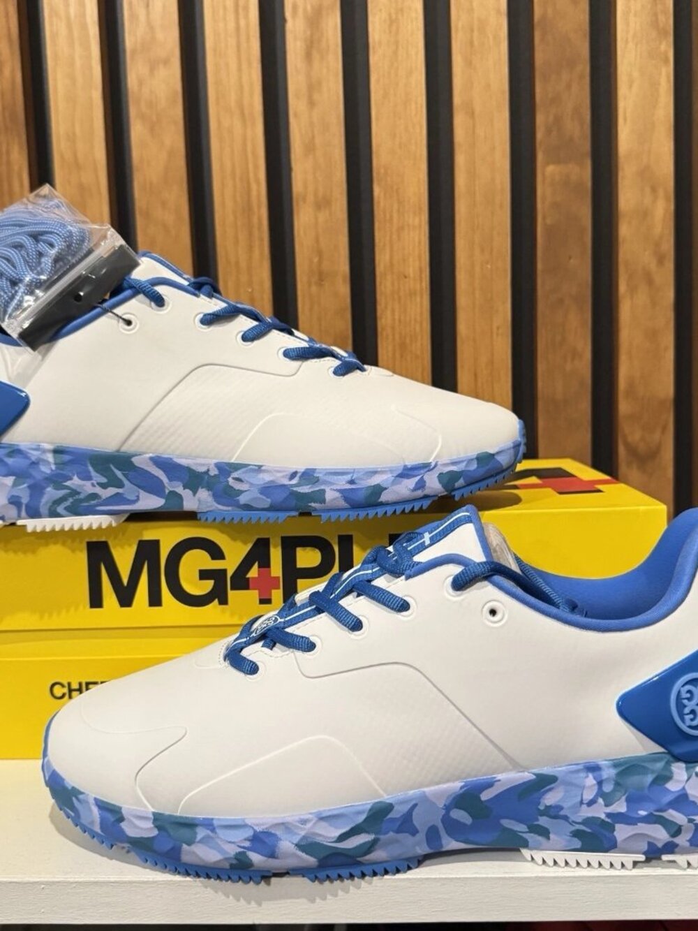 SIZE 11.5 MENS - GFore MG4+ Golf Shoes Blue Camo White Snow G4 G/Fore BRAND NEW